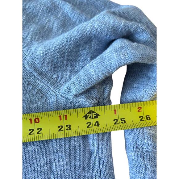 Eileen Fisher Oversized Linen Cotton Top Powder Blue Minimalist Quiet M - Picture 6 of 8